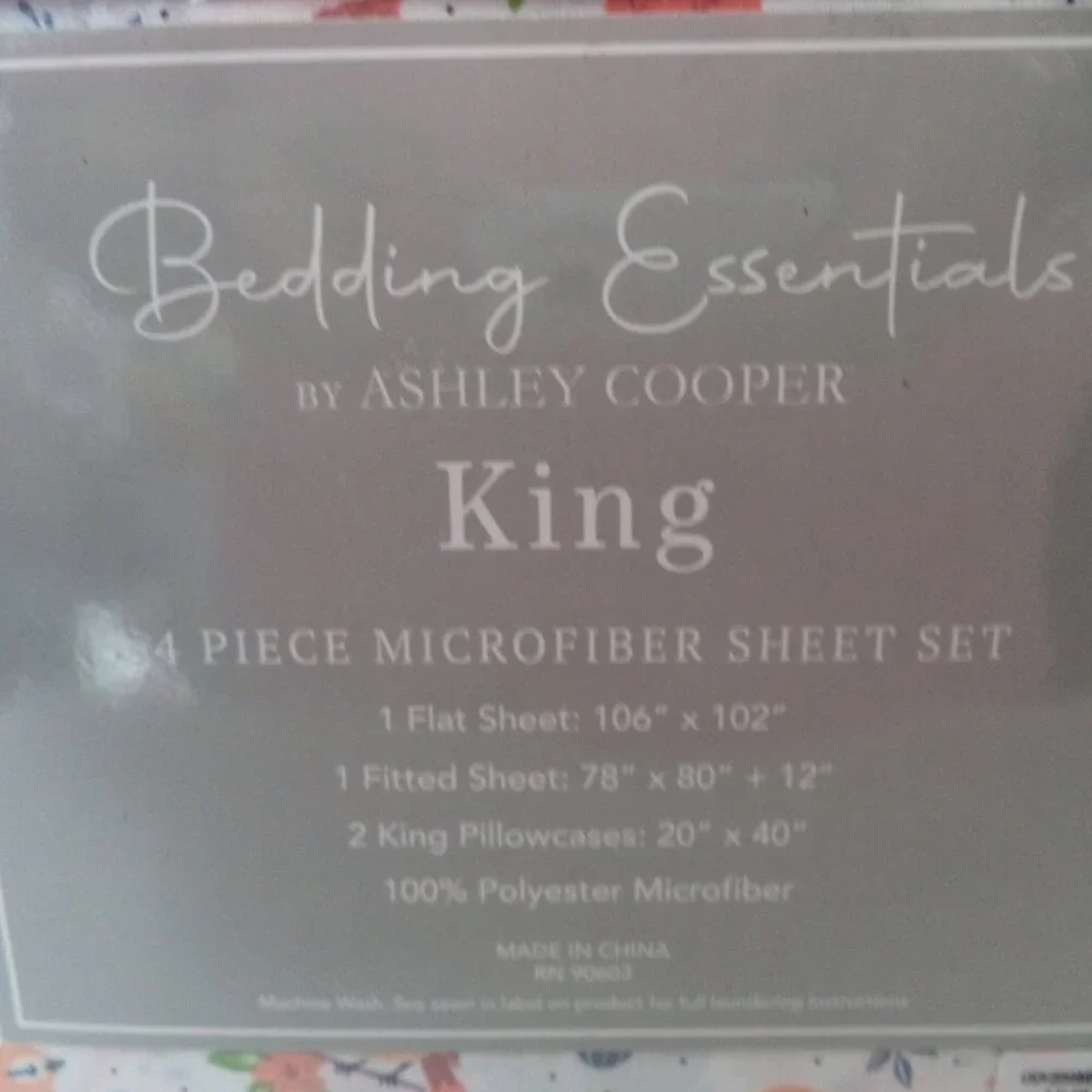 Ashley Cooper Birds of a Feather 4 piece Micro Fiber King sheet set NEW NWT
